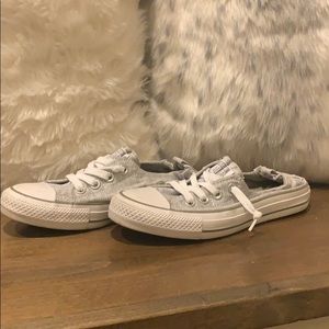 Converse Gray and white small stripe